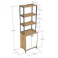 Kệ trang trí có tủ 56x40x180cm gỗ cao su KTT68083