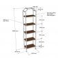 Kệ trang trí 46x28x180cm gỗ cao su KTT68084