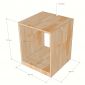 Tab đầu giường 40x40x50cm gỗ cao su TDG68076