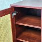 Tủ giày dép cửa lưới mây 70x35x130cm gỗ cao su KG68127