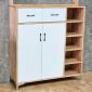 Tủ kệ để giày 110x35x180cm gỗ cao su KG68126