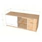 Tủ kệ TV 120x40x50cm gỗ cao su KTV68140