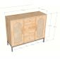 Tủ trang trí 100x35x85cm gỗ cao su KTB68278