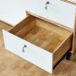 Tủ trang trí 150x50x94cm gỗ cao su KTB68277