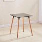 Bàn cafe Eames vuông 60cm chân gỗ ST1542A