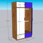 Tủ quần áo 120x60x220cm gỗ cao su TQA68102