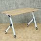 Bàn đào tạo gấp gọn 120x60cm gỗ cao su SPD68262