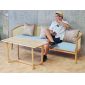 Ghế sofa băng Harvey dài 2m gỗ Ash lưới mây SFB68122