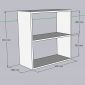 Kệ sách 2 tầng 60x28x65cm gỗ cao su KS68373