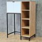 Kệ máy giặt liền tủ kệ 105x65x155cm gỗ cao su KMG68019