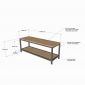 Kệ để đồ 110x35x40cm gô cao su chân sắt KTT68088