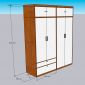 Hệ tủ quần áo 180x60x220cm gỗ caHệ tủ quần áo 180x60x220cm gỗ cao su TQA68103o su TQA68103