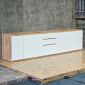 Tủ bếp dưới 323x60x85cm mặt đá hoa cương gỗ cao su TBD68014