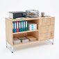 Tủ hồ sơ thấp 100x40x60cm gỗ cao su TCN68100