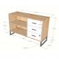 Tủ hồ sơ thấp 100x40x63cm gỗ cao su TCN68100