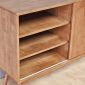 Tủ trang trí cửa lùa 120x40x85cm gỗ cao su KTB68280