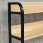Bàn liền kệ sách chữ K 120x70x165cm gỗ cao su FD68087