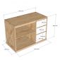 Bàn đảo bếp 120x61x85cm mặt đá gỗ cao su KISL014