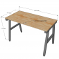 Bàn làm việc 140x70cm ván otim phủ veneer sồi AConcept HBAC060