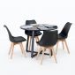 Combo bàn tròn 1m và 4 ghế eames có nệm BBA240