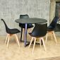 Combo bàn tròn 1m và 4 ghế eames có nệm BBA240