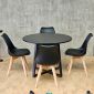 Combo bàn tròn 1m và 4 ghế eames có nệm BBA240