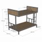 Giường 2 tầng 210x122x170cm khung sắt gỗ plywood GT028