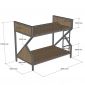 Giường 2 tầng nệm 120cm khung sắt gỗ plywood - GT027