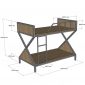 Giường tầng 120cm Xconcept khung sắt kết hợp gỗ plywood - GT026