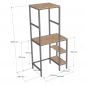 Kệ máy giặt máy sấy 94x62x204cm gỗ cao su khung sắt KMG68036