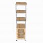 Kệ trang trí 40x40x160cm gỗ cao su khung sắt KTT68090