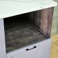 Tủ bếp dưới 1m2 gỗ cao su cửa chạy viền TBD68009