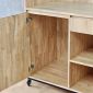 Quầy cafe di động 120x60x85cm gỗ cao su BLT68034