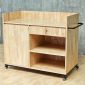 Quầy cafe di động 120x60x85cm gỗ cao su BLT68034