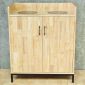Tủ đựng thùng rác 80x40x95cm gỗ cao su TDR004