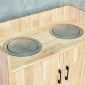 Tủ đựng thùng rác 80x40x95cm gỗ cao su TDR004