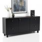 Tủ trang trí 180x40x80cm gỗ cao su KTB68281