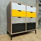 Tủ trang trí 8 hộc kéo 80x40x71cm gỗ plywood chân sắt KTT68079