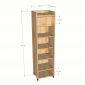 Tủ để giày 39x33x140cm gỗ cao su KG68129