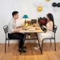 Combo bàn TINY 80x60cm và 2 ghế sắt BBA242