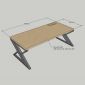 Bàn làm việc có hộp điện 180x80cm gỗ thông hệ XConcept HBXC069