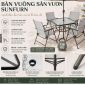 Bộ bàn ghế sân vườn 6 món - CBNT029