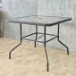 Bàn ngoài trời 86x86x70cm mặt kính chân sắt sơn tĩnh điện BNT027