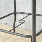 Bàn ngoài trời 86x86x70cm mặt kính chân sắt sơn tĩnh điện BNT027