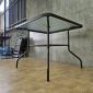 Bàn ngoài trời 86x86x70cm mặt kính chân sắt sơn tĩnh điện BNT027