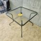 Bàn ngoài trời 86x86x70cm mặt kính chân sắt sơn tĩnh điện BNT027
