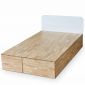 Giường ngủ cho nệm 120x200cm gỗ cao su có hộc kéo GN68079