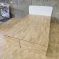 Giường ngủ cho nệm 120x200cm gỗ cao su có hộc kéo GN68079
