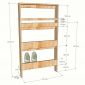 Kệ treo tường để giày dép 70x15x125cm gỗ cao su KG68131