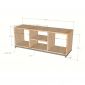 Kệ sách nằm 100x30x40cm gỗ cao su KS68375